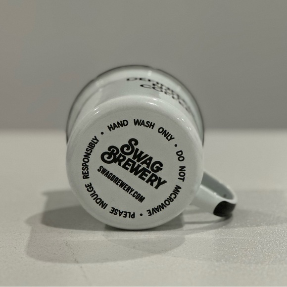SWAG BREWERY ENAMELED MUG “DEFINITELY NOT COFFEE” - Picture 3 of 4